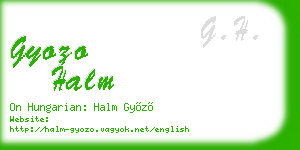 gyozo halm business card